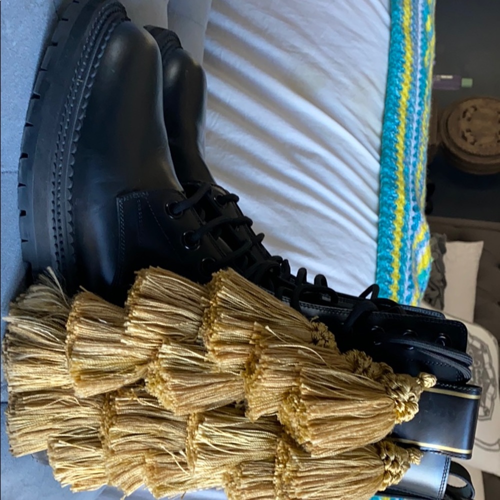 Burberry combat boots